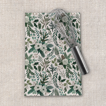 Load image into Gallery viewer, Winter Floral Tea Towel