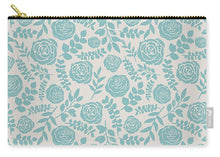 Load image into Gallery viewer, Baby Blue Floral Pattern - Carry-All Pouch