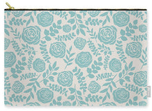 Load image into Gallery viewer, Baby Blue Floral Pattern - Carry-All Pouch