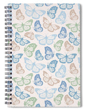 Load image into Gallery viewer, Blue Butterfly Pattern - Spiral Notebook