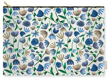 Load image into Gallery viewer, Blue Floral Pattern 2 - Carry-All Pouch