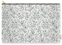 Load image into Gallery viewer, Blue Gray Flower Pattern - Carry-All Pouch