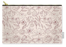 Load image into Gallery viewer, Burgundy Magnolia Pattern - Carry-All Pouch