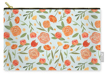 Load image into Gallery viewer, Burnt Orange Floral Pattern - Carry-All Pouch