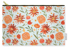 Load image into Gallery viewer, Burnt Orange Flower Burst Pattern - Carry-All Pouch