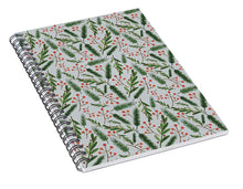 Load image into Gallery viewer, Christmas Branch Pattern - Spiral Notebook