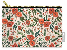 Load image into Gallery viewer, Christmas Floral Pattern - Carry-All Pouch