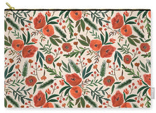 Load image into Gallery viewer, Christmas Floral Pattern - Carry-All Pouch