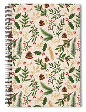 Load image into Gallery viewer, Christmas Watercolor Pattern - Spiral Notebook