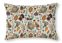 Load image into Gallery viewer, Figs, Mushrooms and Leaves Pattern - Throw Pillow