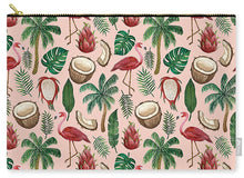 Load image into Gallery viewer, Flamingo Coconut Pattern - Carry-All Pouch