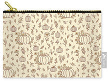 Load image into Gallery viewer, Floral Ink Pumpkin Pattern - Carry-All Pouch