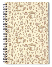 Load image into Gallery viewer, Floral Ink Pumpkin Pattern - Spiral Notebook