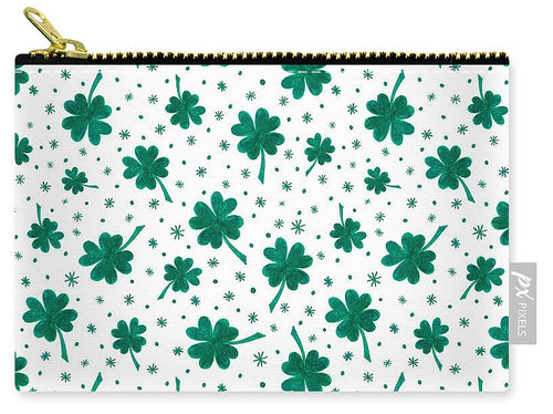 Four Leaf Clover St. Patrick's Day Pattern - Carry-All Pouch