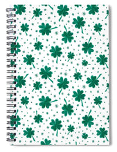 Load image into Gallery viewer, Four Leaf Clover St. Patrick's Day Pattern - Spiral Notebook