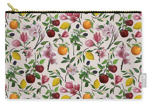 Fruit and Flower Blossoms Pattern - Carry-All Pouch