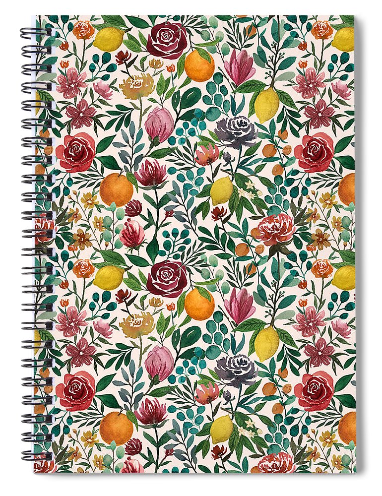 Fruit and Flowers - Spiral Notebook
