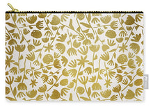 Load image into Gallery viewer, Gold Ink Floral Pattern - Carry-All Pouch