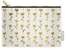 Load image into Gallery viewer, Gold Ink Flower Pattern - Carry-All Pouch