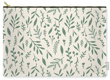 Load image into Gallery viewer, Green Falling Leaves Pattern - Carry-All Pouch