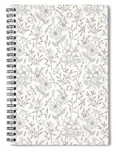 Load image into Gallery viewer, Ivory Flower Pattern - Spiral Notebook
