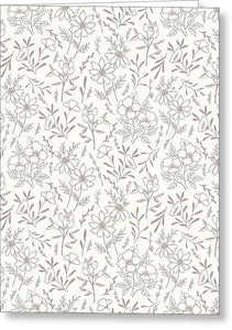 Ivory Flower Pattern - Greeting Card