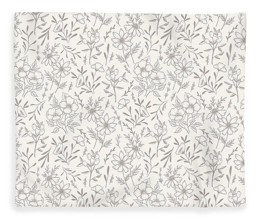Ivory Flower Pattern - Blanket