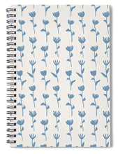 Load image into Gallery viewer, Light Blue Flower Pattern - Spiral Notebook