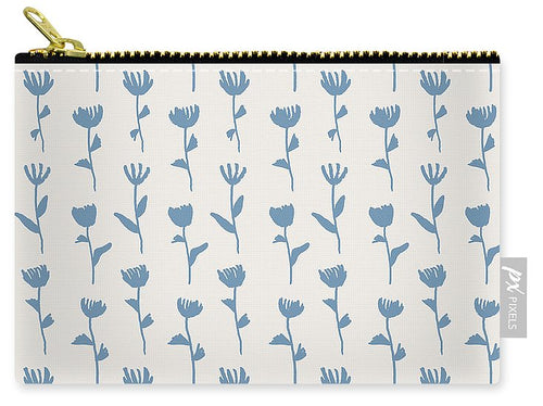 Light Blue Flower Pattern - Carry-All Pouch