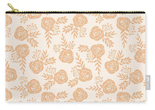Load image into Gallery viewer, Light Orange Floral Pattern - Carry-All Pouch