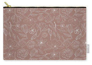 Mauve Magnolia Pattern - Carry-All Pouch