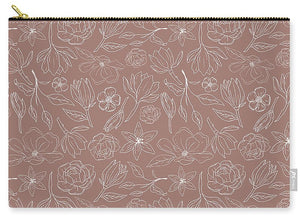 Mauve Magnolia Pattern - Carry-All Pouch
