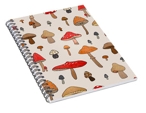 Mushroom Pattern - Spiral Notebook