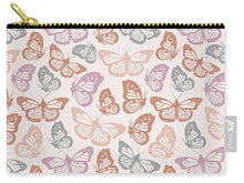 Load image into Gallery viewer, Orange and Pink Butterfly Pattern - Carry-All Pouch
