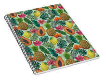 Load image into Gallery viewer, Pineapple and Papaya Pattern - Spiral Notebook