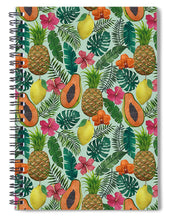 Load image into Gallery viewer, Pineapple and Papaya Pattern - Spiral Notebook
