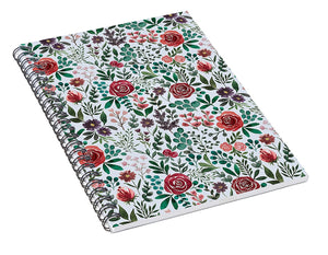 Pink and Purple Flowers - Spiral Notebook