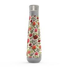 Load image into Gallery viewer, Burgundy Watercolor Floral Peristyle Water Bottle