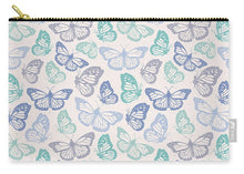 Load image into Gallery viewer, Purple and Green Butterfly Pattern - Carry-All Pouch