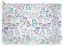 Load image into Gallery viewer, Purple and Green Butterfly Pattern - Carry-All Pouch