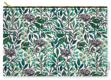 Load image into Gallery viewer, Purple Flowers and Eucalyptus Leaves - Carry-All Pouch
