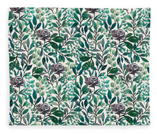 Load image into Gallery viewer, Purple Flowers and Eucalyptus Leaves - Blanket