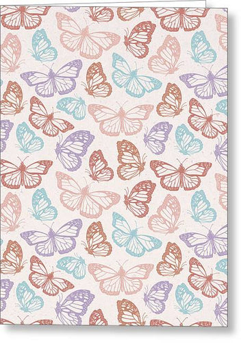 Rainbow Butterfly Pattern - Greeting Card
