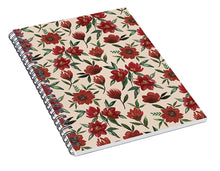 Load image into Gallery viewer, Red Fall Flowers - Spiral Notebook