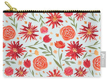 Load image into Gallery viewer, Red Flower Burst Pattern - Carry-All Pouch