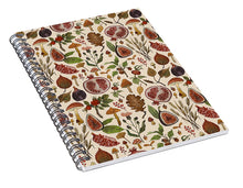 Load image into Gallery viewer, Rose hips, fruit, and leaves  - Spiral Notebook