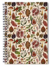 Load image into Gallery viewer, Rose hips, fruit, and leaves  - Spiral Notebook