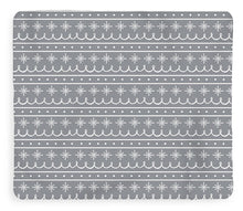 Load image into Gallery viewer, Snowflake Pattern On Gray - Blanket