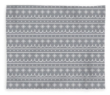 Load image into Gallery viewer, Snowflake Pattern On Gray - Blanket
