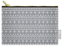 Load image into Gallery viewer, Gray Snowflake Pattern - Carry-All Pouch